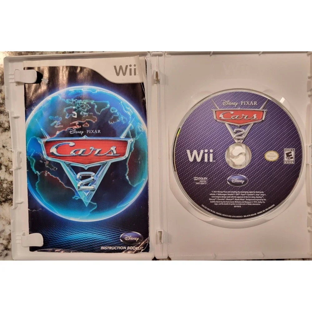 NINTENDO Wii:Cars 2,CIB, MANUAL, GD DISC HAS SCRATCHES,TESTED,FAST SHIPPING